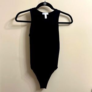 Leith racerback black bodysuit size small.
